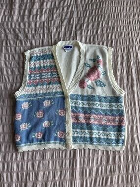 Cape Cod Sportswear Vintage Floral Patchwork Vest (L)